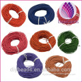 colorful round leather cord for making leather bracelet